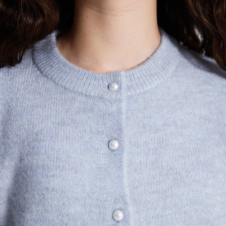 Basic Knit Short Sleeve Cardigan "Margot star"